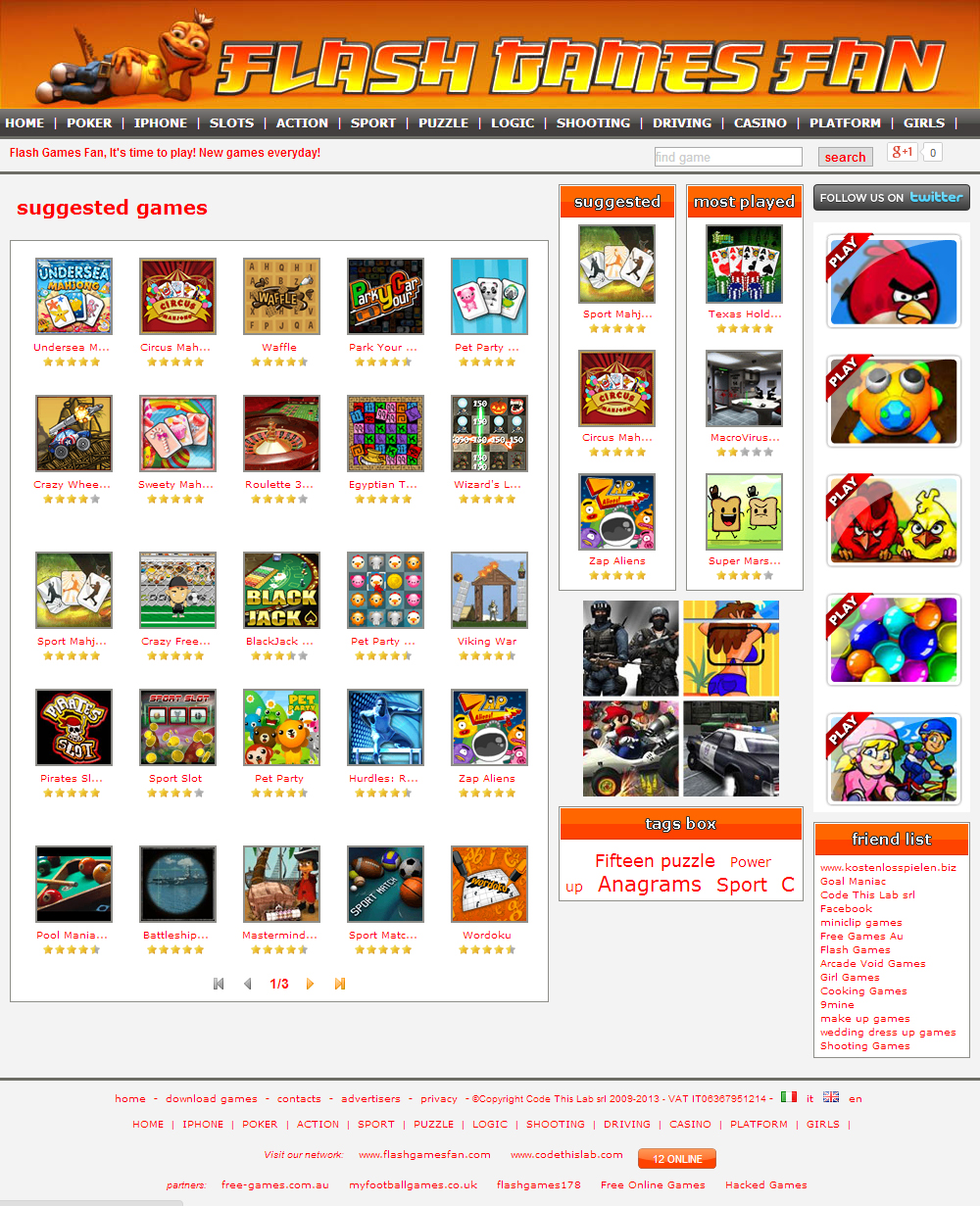 Website With Free Games To Play Flash Games Fan Code This Lab Srl