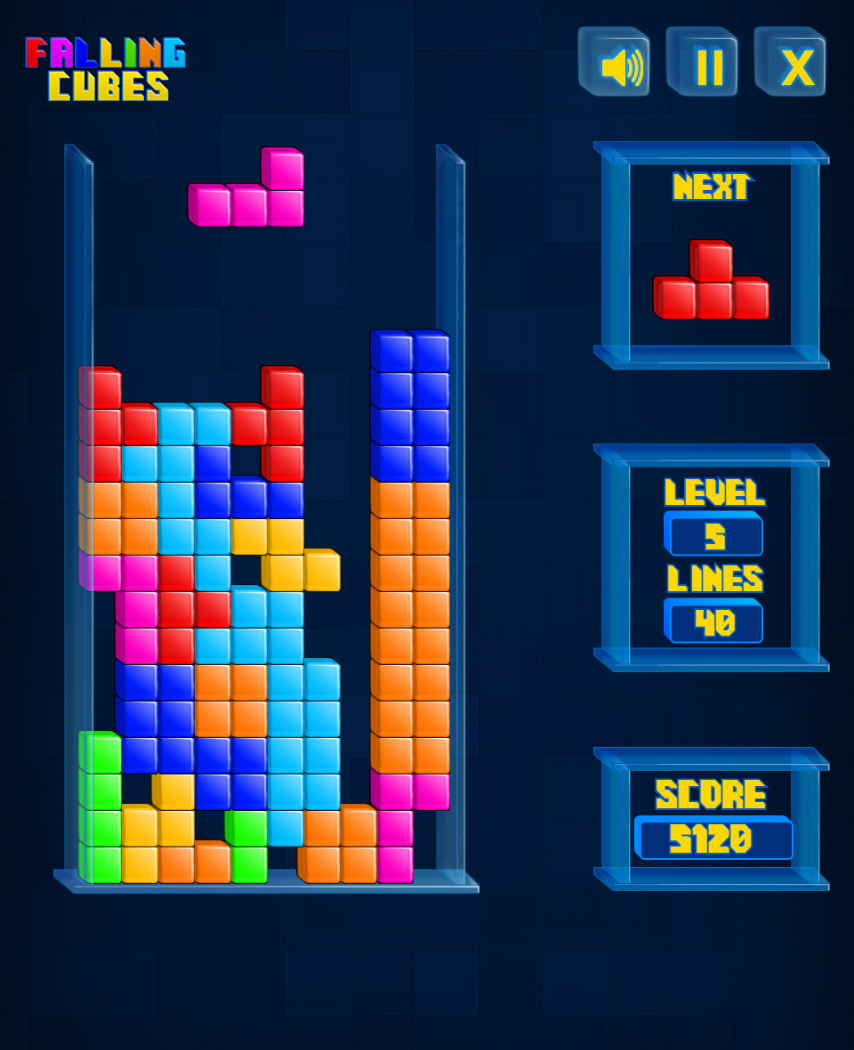 Play Falling Cubes Tetris Game Online