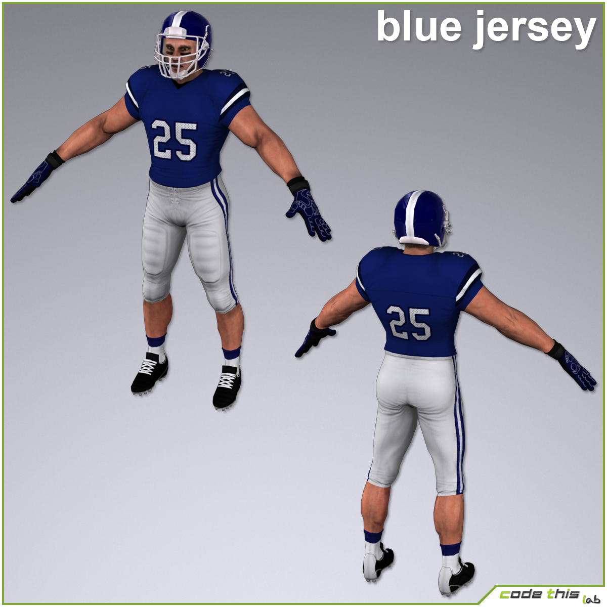 3D model NFL Style Jersey VR / AR / low-poly