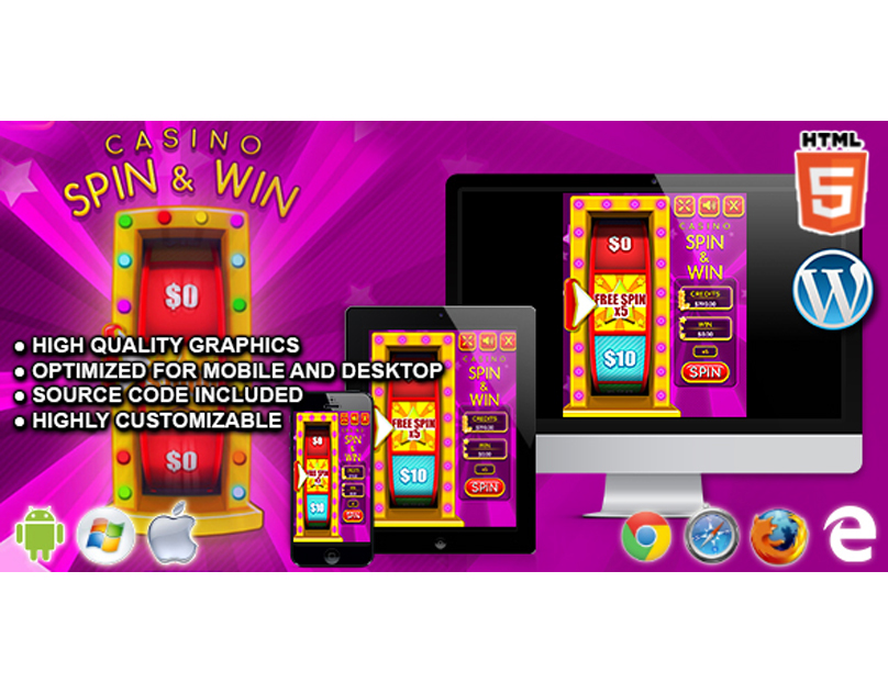 HTML5 Game: Casino Spin & Win