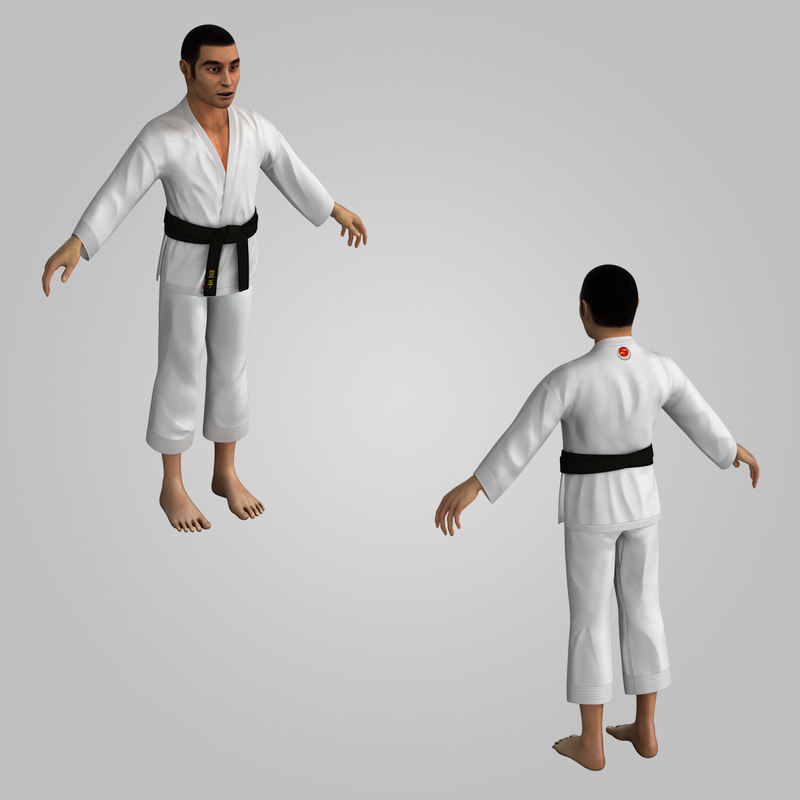 Kimono judo 3D model