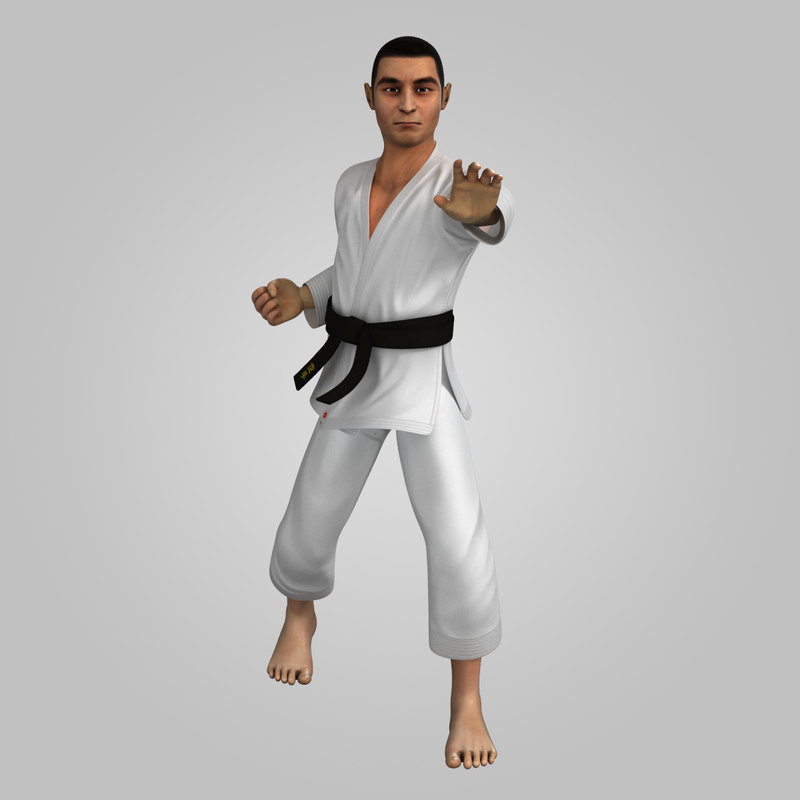 Kimono judo 3D model